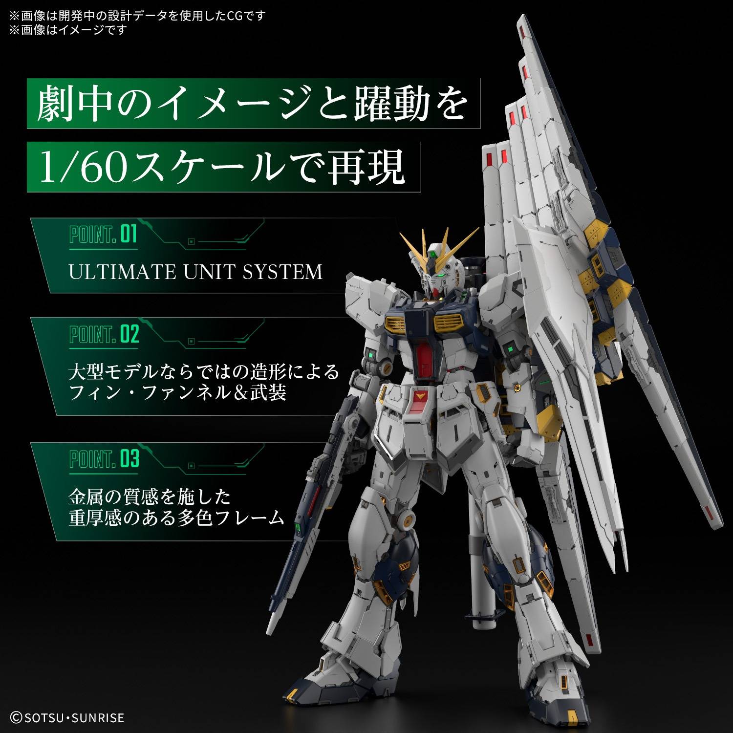 PG UNLEASHED 1/60: Mobile Suit Gundam - Char's Counterattack - ν