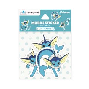 Pokémon: Mobile Sticker - Vaporeon (Set of 3) [The Pokémon Company]