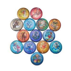 Kingdom Hearts: Holographic Badge Collection (14 Packs Box) (Reissue) [Square Enix]