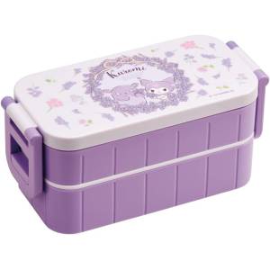 Sanrio Characters: Antibacterial 2-Tier Lunch Box - Kuromi (600ml) [Skater]
