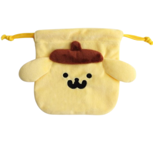 Sanrio Characters: Plush Drawstring Bag - Pompompurin [Ensky]