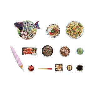 PuriPura Figure Play: Meal Set Vol. 11 - Okinawa Cuisine 1/12 (Plastic Model) [DIG]
