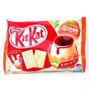 KIT KAT - Custard Pudding Easter Break (1 Bag, 12 Mini Bars) [Food & Snacks]