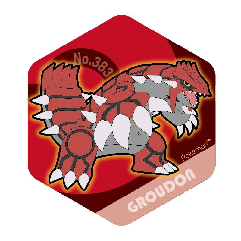 Pokémon: BIG Acrylic Magnet Vol.4 - Groudon [The Pokémon Company]