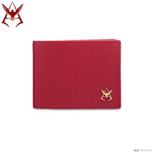 Mobile Suit Gundam: Bifold Leather Wallet - Char's Mark (Golden Ver.) (Limited Edition) [Bandai]