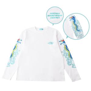 Pokémon: NYORO NYORO FRIENDS Long Sleeves T-Shirt (Free Size) - Gyarados (Limited Edition) [The Pokémon Company]