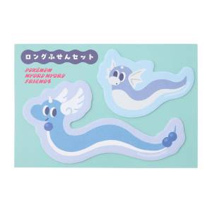 Pokémon: NYORO NYORO FRIENDS Long Sticky Notes - Dratini & Dragonair (Set of 2) (Limited Edition) [The Pokémon Company]