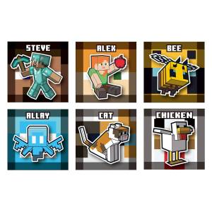 Shokugan: Minecraft - Sticker & Twin Wafer (20 Packs Box) [Bandai]