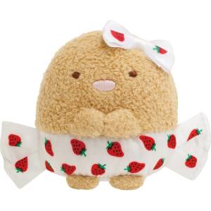 Sumikko Gurashi x Sakuma Strawberry Milk Candy: Mini Plush Toy - Tonkatsu [San-x]