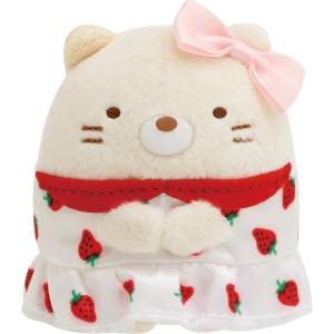Sumikko Gurashi x Sakuma Strawberry Milk Candy: Mini Plush Toy - Cat [San-x]