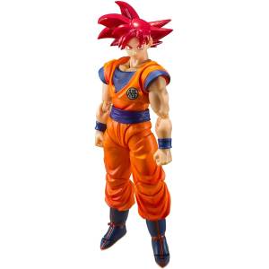 S.H.FIGUARTS: Dragon Ball Super - Son Goku SSJ God (Saiyan God of Virtue Ver.) [Bandai Spirits - Used]