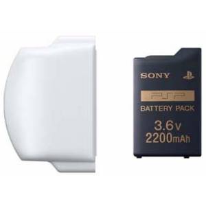 Battery Pack 3.6V 2200mAh + Battery Cover PSP 3000 (Pearl White) [Occasion / Loose]