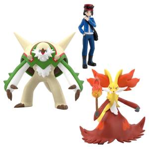 Pokémon Scale World: Kalos Region - Calem, Chesnaught & Delphox (Limited Edition) [Bandai Premium]