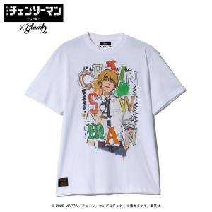 Chainsaw Man Reze Arc x glamb: T-Shirt (M) - Denji (White Ver.) (Limited Edition) [Bandai]