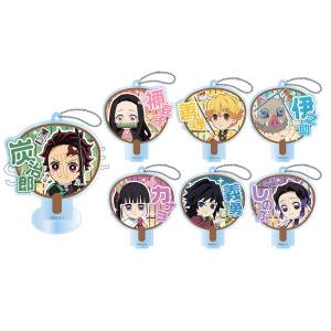 Demon Slayer / Kimetsu No Yaiba: Deco-Fan Keychain Box A (7 Packs Box) [Twinkle]