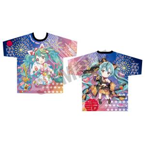 Hatsune Miku x Maneki Neko: T-Shirt (XL) [Kadokawa]