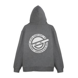 Ghost in the Shell: Stand Alone Complex - Mixed Gray Zip Hoodie (XL) - Laughing Man [COSPA]
