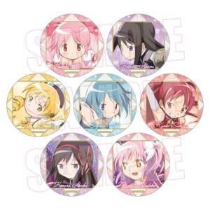 Puella Magi Madoka Magica: The Movie - Rebellion - Trading Glitter Can Badge (7 Packs / Box) [Bellhouse]