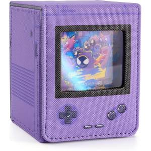 Trading Card Leather Deck Case - Game Boy Style (Purple) [Venssu]