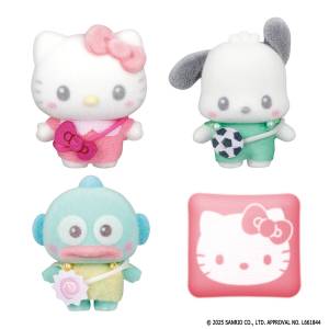 Petit Tomo Sanrio Characters: Hello Kitty & Pochacco & Hangyodon (Flocky Figure Set) [Bandai]