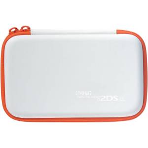 New Nintendo 2DS LL - Slim Hard Pouch - White x Orange [Occasion / Loose]