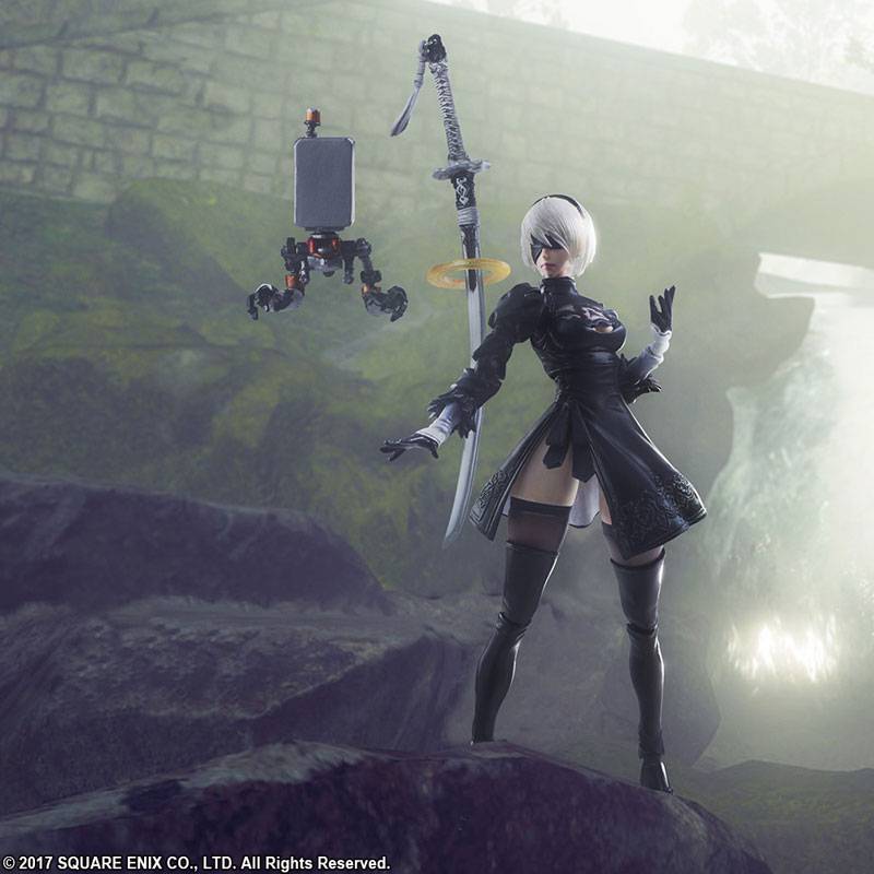 NieR Automata: 2B & Machine (2 Figures Set) Bring Arts [Square