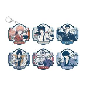 Rurouni Kenshin Kyoto Disturbance: Acrylic Keychain (Retro Design Ver.) (6 Packs Box) [Bushiroad]