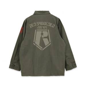 Armored Trooper Votoms: Fatigue Jacket (XL) - Red Shoulder Custom (Moss) [COSPA]