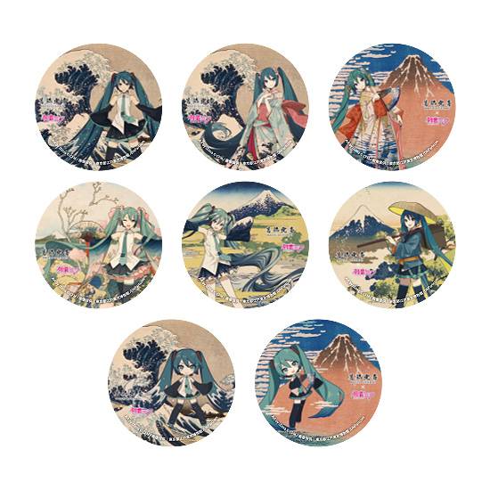Hatsune Miku x Hokusai: 36 Views of Mount Fuji Series - Badge Collection (8 Packs Box) [Pr...