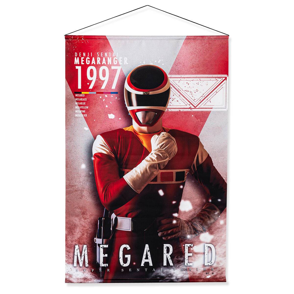Denji Sentai Megaranger (Power Rangers in Space): B2 Suede Tapestry - Megared [Bandai]