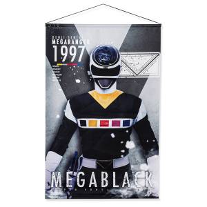 Denji Sentai Megaranger (Power Rangers in Space): B2 Suede Tapestry - Megablack [Bandai]