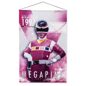 Denji Sentai Megaranger (Power Rangers in Space): B2 Suede Tapestry - Megapink [Bandai]