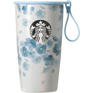 Starbucks: Airy Blue SAKURA 2026 Stainless Steel Cup-Shaped Bottle (355 ml) - Japan Exclusive [Starbucks]