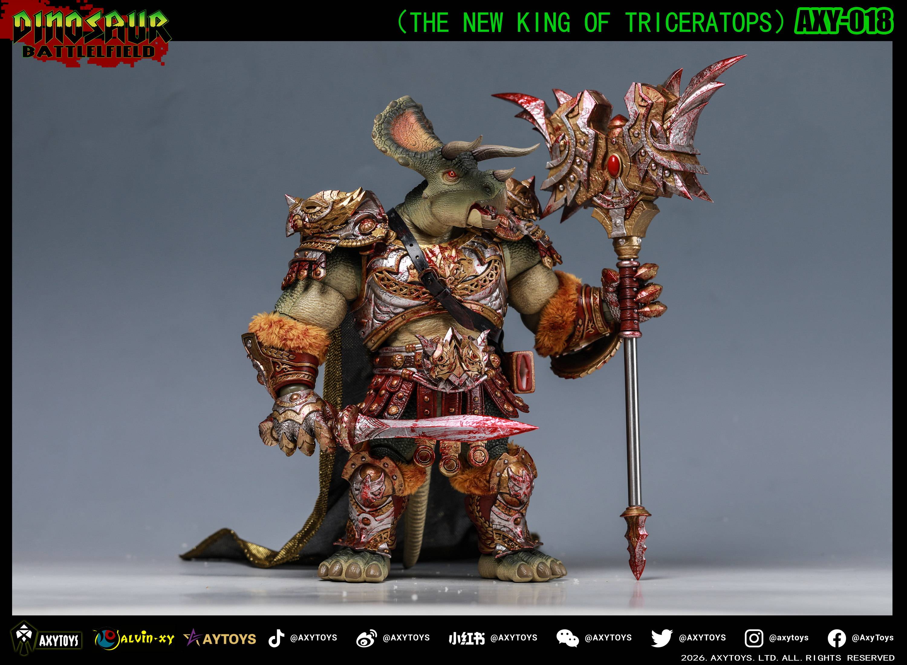Dinosaur Battlefield: Triceratops 1/9 - DX New King Action Figure