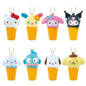 Shokugan: Sanrio Characters Ice Cream-Shaped Mascot Charms & Gum (10 Packs Box) [Bandai]