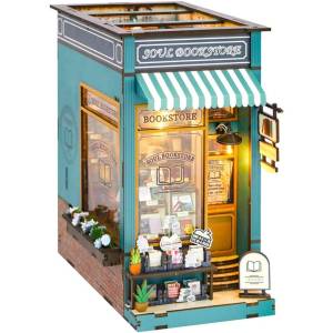 Bookshelf Dollhouse DIY Kit: Bookstore (With LED) [Moin Moin]