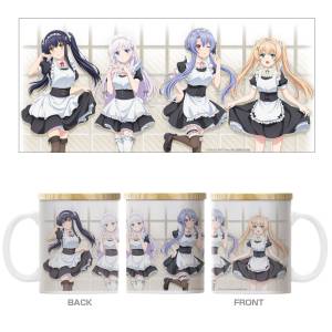 Summer Pockets: Ceramic Mug with Lid - Shiroha, Ao, Kamome & Tsumugi (Maid Ver.) [COSPA]