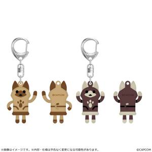 Monster Hunter Wilds: Dancing Haniwa Cat Rubber Keychain (Set of 2) [Capcom]