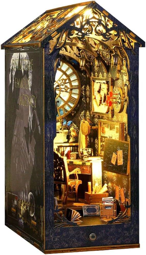 Bookshelf Dollhouse DIY Kit: Detective Agency (With LED) [Moin Moin]