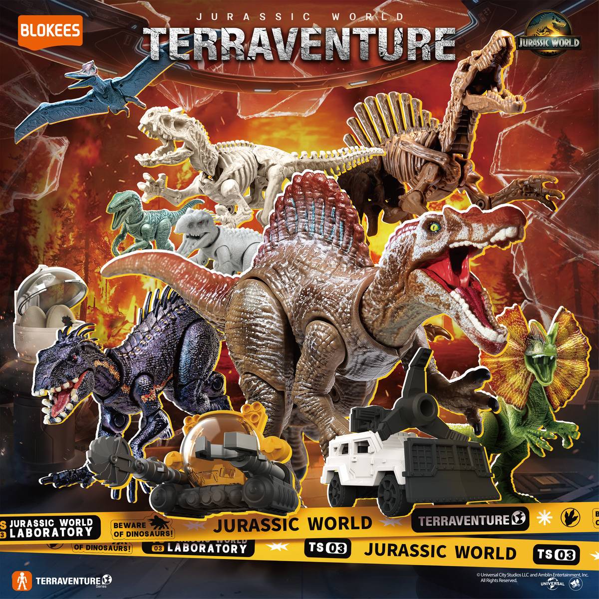 Jurassic World: Terraventure TS03 (12 Pack Box) [Blokees] - Nin