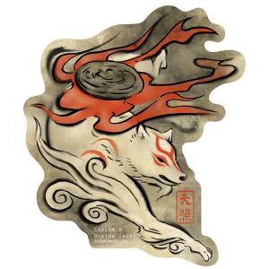 CAPCOM x B-SIDE LABEL Sticker - Okami: Brush [Goods]