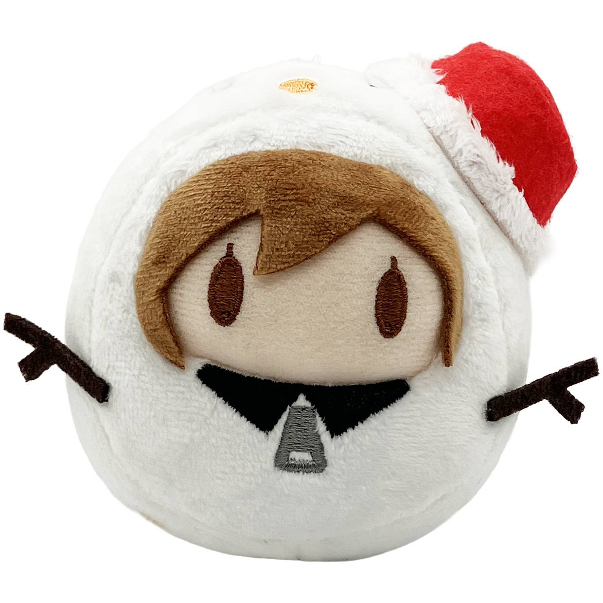 MEIKO Snow Miku 2026 Ver. Snowman Plush Mascot - boneka salju MEIKO dengan aksen merah dan syal kotak-kotak