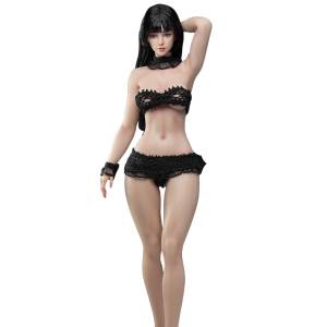Seamless Super Flexible Female Body 1/12: Black Hair & Tanned Skin [TB League]
