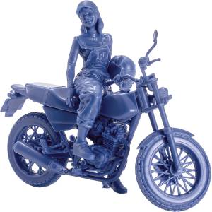 PLAMAX 1/20: MF-103 Rider's Portrait Honda FTR 223 (Blue Color Ver.) - Plastic Model [Max Factory]