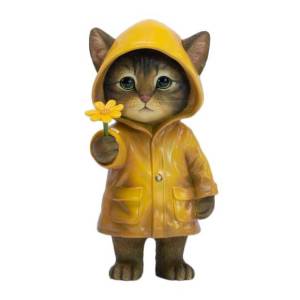 Animal Statue Series: Kitty in the Rain B [JXK Studio]