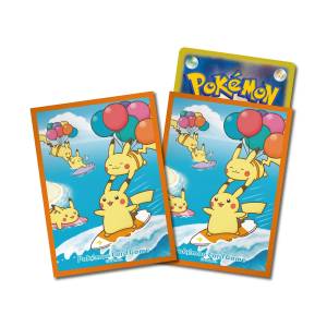 Pokémon Card Game: Surfing & Flying Pikachu Deck Shield - 64 Sleeves (Orange) (Limited Edition) [The Pokémon Company]