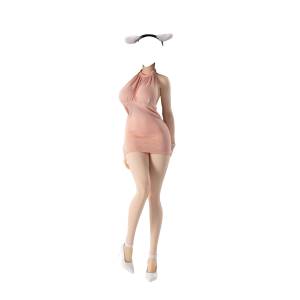 No.7 Platinum Silicone Female Body 1/6 - Pink Dress Animal Ear Headband Ver. (Pale Skin) [Very Cool]