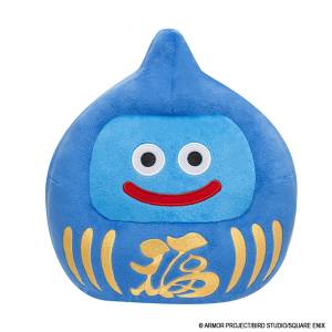 Dragon Quest Smile Slime: Blue Daruma Slime Plush Toy (L) [Square Enix]