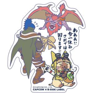 CAPCOM x B-SIDE LABEL Sticker - Monster Hunter: World - Ima Hitoyasumisarete wa Komarimasu! [Goods]