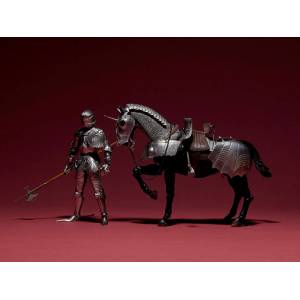 KT Project KT-027 Takeya Style Jizai Okimono 15th Century Gothic Equestrian Armor Silver [Kaiyodo]